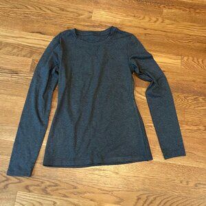Gray Long Sleeve Top